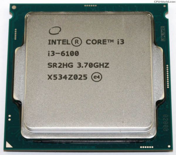 Intel Core i3 6100 2-Core 4-Thread 3.70 GHz 3MB Cache LGA 1151 51W ...
